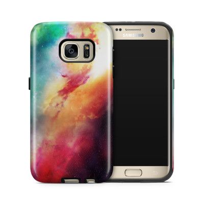 Tough mobilskal till Samsung Galaxy S7 - Rymden - Orange/Blå