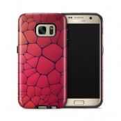 Tough mobilskal till Samsung Galaxy S7 - Skifferstenar - Röd
