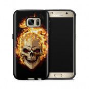 Tough mobilskal till Samsung Galaxy S7 - Skull on fire