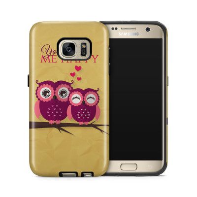 Tough mobilskal till Samsung Galaxy S7 - Ugglor - You make me happy