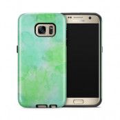 Tough mobilskal till Samsung Galaxy S7 - Vattenfärg - Grön