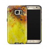Tough mobilskal till Samsung Galaxy S7 - Vattenfärg - Gul/Blå