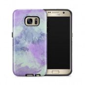 Tough mobilskal till Samsung Galaxy S7 - Vattenfärg - Lila/Ljusblå