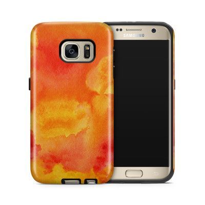 Tough mobilskal till Samsung Galaxy S7 - Vattenfärg - Orange