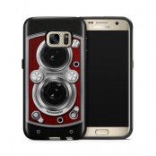 Tough mobilskal till Samsung Galaxy S7 - Vintage Camera Red