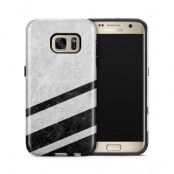 Tough mobilskal till Samsung Galaxy S7 - White Striped Marble