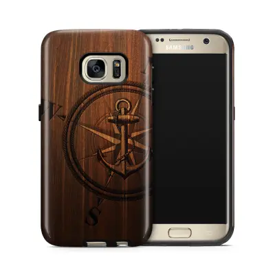 Tough mobilskal till Samsung Galaxy S7 - Wooden Anchor B