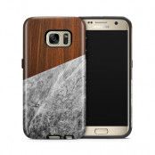 Tough mobilskal till Samsung Galaxy S7 - Wooden Marble B