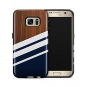 Tough mobilskal till Samsung Galaxy S7 - Wooden Navy B