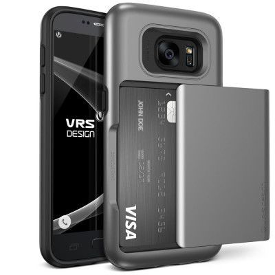 Verus Damda Glide Card Slot Skal till Samsung Galaxy S7 - Grå