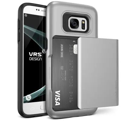 Verus Damda Glide Card Slot Skal till Samsung Galaxy S7 - Silver
