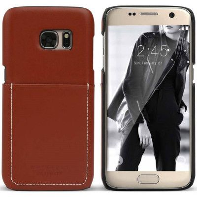 Wetherby Skal av Läder Samsung Galaxy S7 - Rödbrun