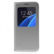 Window View Mobilfodral till Samsung Galaxy S7 - Silver