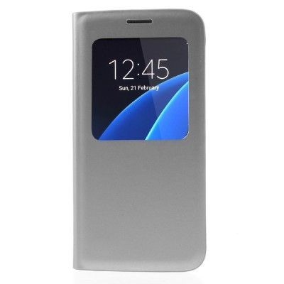 Window View Mobilfodral till Samsung Galaxy S7 - Silver