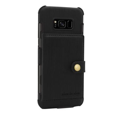 Anti-Drop Skal Med Kortfodral till Samsung Galaxy S8 Plus - Svart