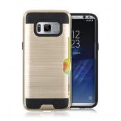 Brushed Combo Mobilskal med kortplats Samsung Galaxy S8 Plus - Guld