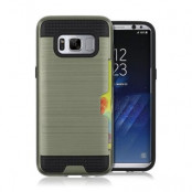 Brushed Combo Mobilskal med kortplats Samsung Galaxy S8 Plus - Grön