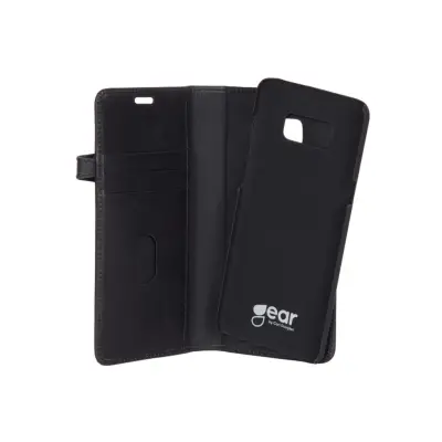 BUFFALO äkta läder Plånboksväska läder till Samsung S8 Plus - Svart