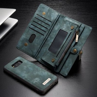 Caseme Retro Plånboksfodral Samsung Galaxy S8 Plus - Blå
