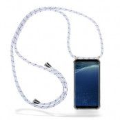 Boom Galaxy S8 Plus mobilhalsband skal - White Stripes Cord