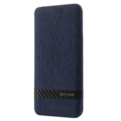 G-CASE Canvas Plånboksfodral Samsung Galaxy S8 Plus - Blå