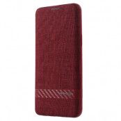 G-CASE Canvas Plånboksfodral Samsung Galaxy S8 Plus - Röd
