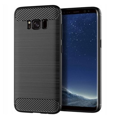 Galaxy S8 Plus Skal Forcell Carbon Mjukplast - Svart
