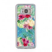 Glitter skal till Samsng Galaxy S8 Plus - Blommig konst