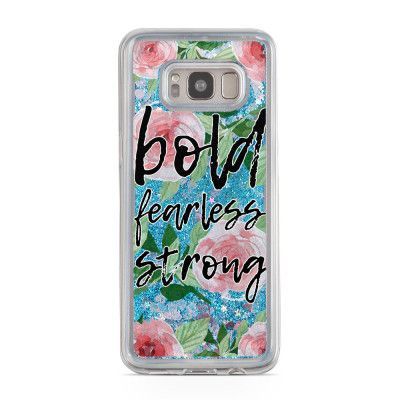 Glitter skal till Samsng Galaxy S8 Plus - Bold Fearless Strong