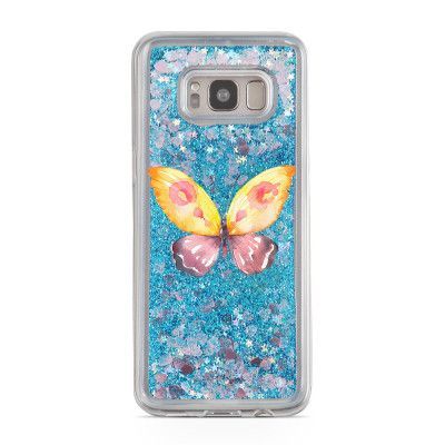 Glitter skal till Samsng Galaxy S8 Plus - Butterfly