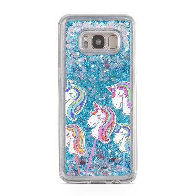 Glitter skal till Samsng Galaxy S8 Plus - Enhörningar