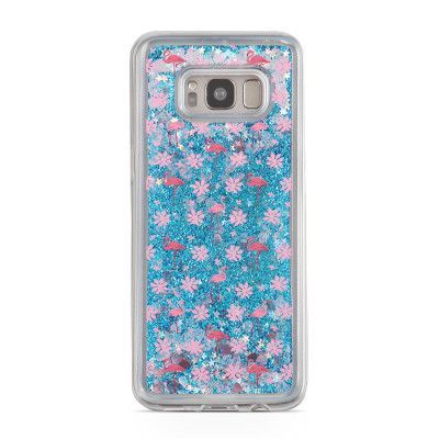 Glitter skal till Samsng Galaxy S8 Plus - Flamingo