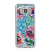 Glitter skal till Samsng Galaxy S8 Plus - Flower art