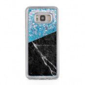 Glitter skal till Samsng Galaxy S8 Plus - Half marble black