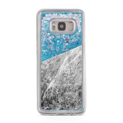 Glitter skal till Samsng Galaxy S8 Plus - Half marble grey