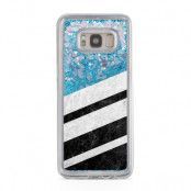 Glitter skal till Samsng Galaxy S8 Plus - Half marble stripes