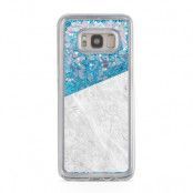 Glitter skal till Samsng Galaxy S8 Plus - Half marble white