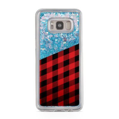 Glitter skal till Samsng Galaxy S8 Plus - Half plaid