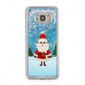 Glitter skal till Samsng Galaxy S8 Plus - Happy santa