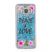 Glitter skal till Samsng Galaxy S8 Plus - Peace & Love