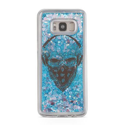 Glitter skal till Samsng Galaxy S8 Plus - Skull in Bandana