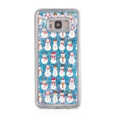Glitter skal till Samsng Galaxy S8 Plus - Snögubbar