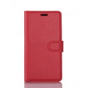 Litchi Plånboksfodral Samsung Galaxy S8 Plus - Röd
