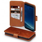 Plånboksfodral Äkta Läder Samsung Galaxy S8 Plus - Cognac