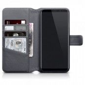 Plånboksfodral Äkta Läder Samsung Galaxy S8 Plus - Grå
