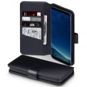 Plånboksfodral Äkta Läder Samsung Galaxy S8 Plus - Svart