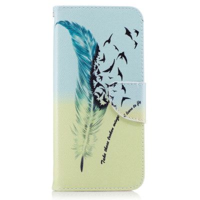 Plånboksfodral Samsung Galaxy S8 Plus - Fjäder