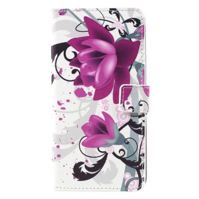 Plånboksfodral Samsung Galaxy S8 Plus - Lila Blommor