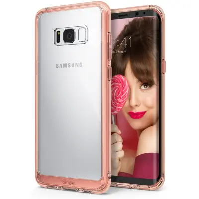 Ringke Fusion Shock Absorption Skal till Samsung Galaxy S8 Plus - Rose Gold