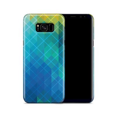 Skal till Samsung Galaxy S8 Plus - Blå kvadrater